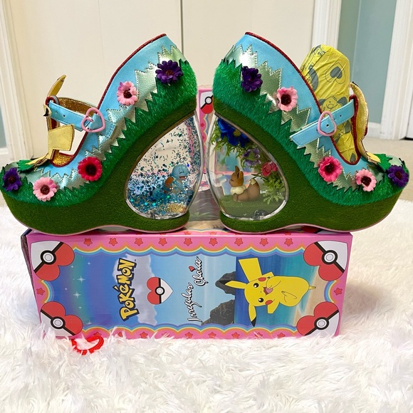 SOLD Dolls Kill X Irregular Choice Journey On Wedge Pokémon globe shoes - Picture 15 of 16